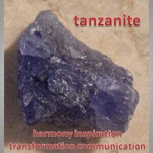 #3 tanzanite raw chunk harmony CHAKRA communication